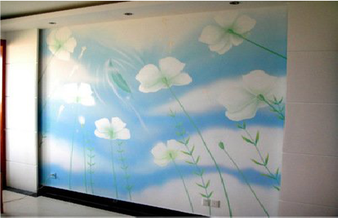 龙里画墙绘怎么画好白云的蓬松感？