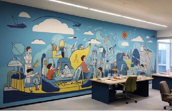 龙里办公室墙绘的特点。