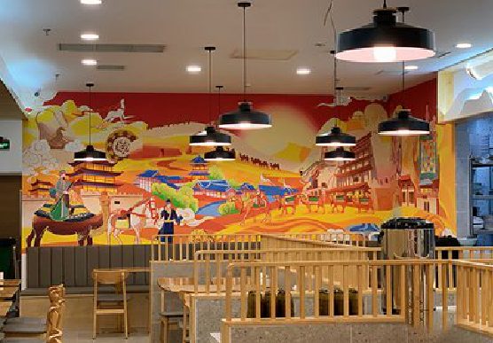 龙里商业空间彩绘介绍。