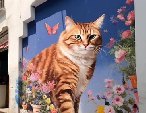 龙里自己绘制有个性的手绘墙