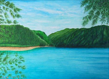 龙里在墙绘中，如何绘画绿水青山？